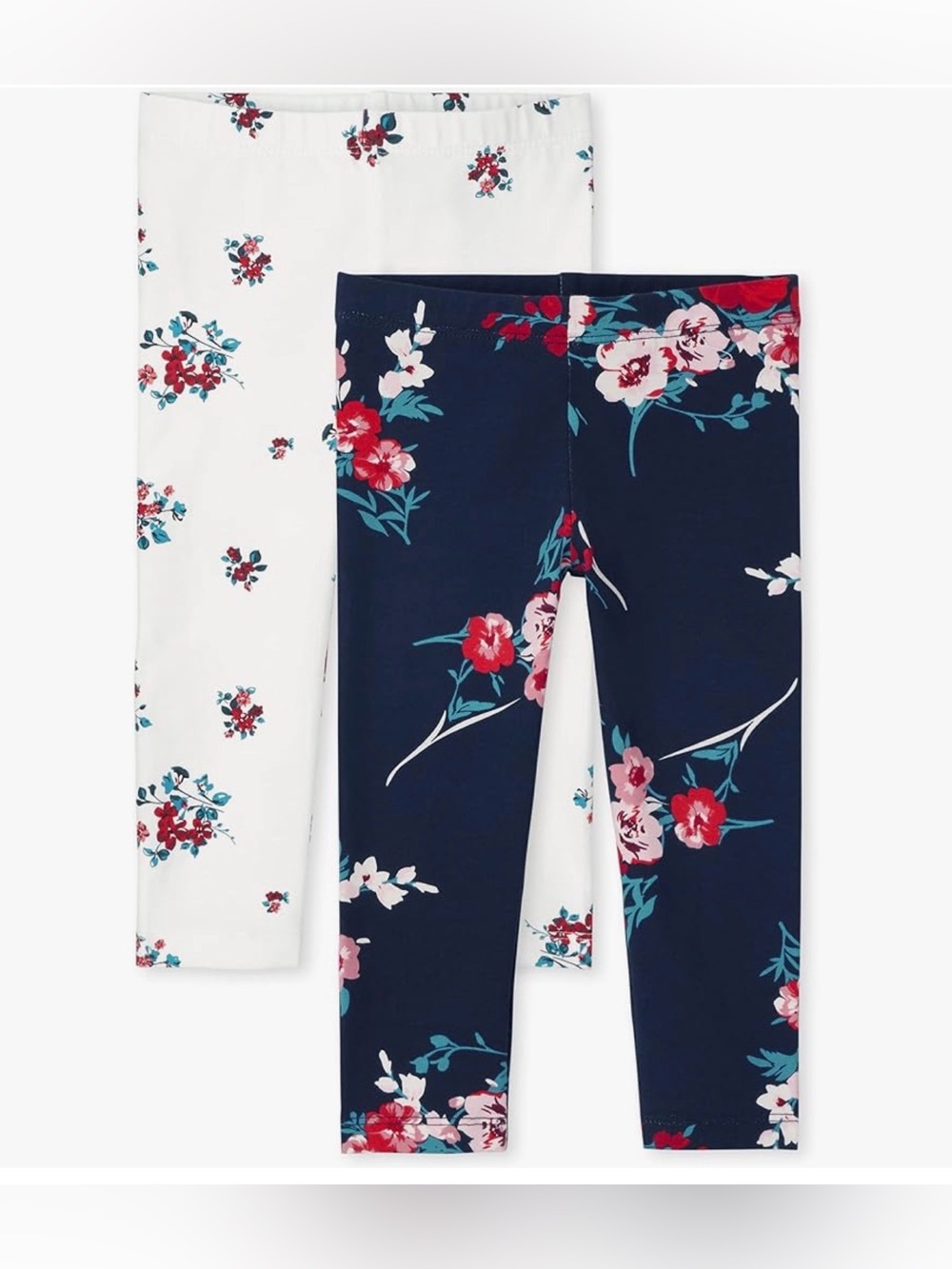 The Children's Place 2-Pack Floral Leggings - Navy & White